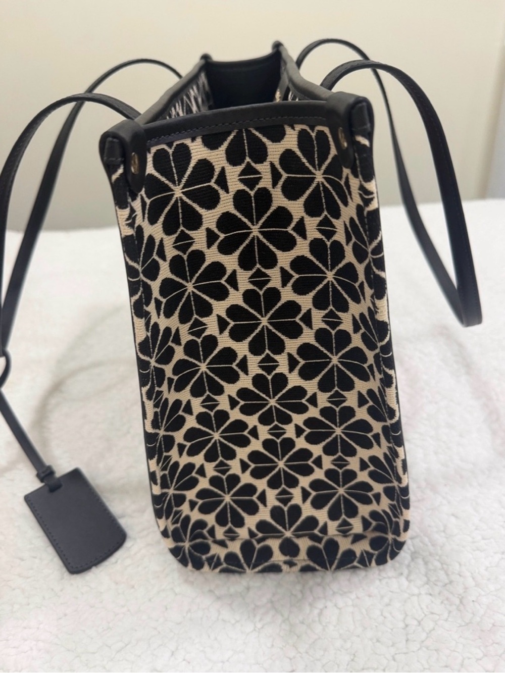 kate spade Black & Red Disney Mickey Minnie Floral Stripe Tote - Picture 4 of 7